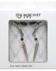 Sex & Mischief Silver Spears Nipple Clips