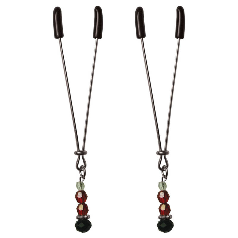 Sex &amp; Mischief Ruby Black Nipple Clips