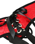 SportSheet Red Lace Corsette Strap on