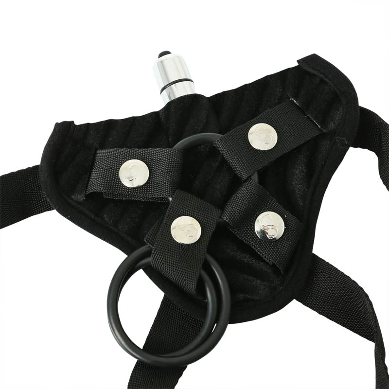 SportSheet Vibrating Corsette Strap-On - Black