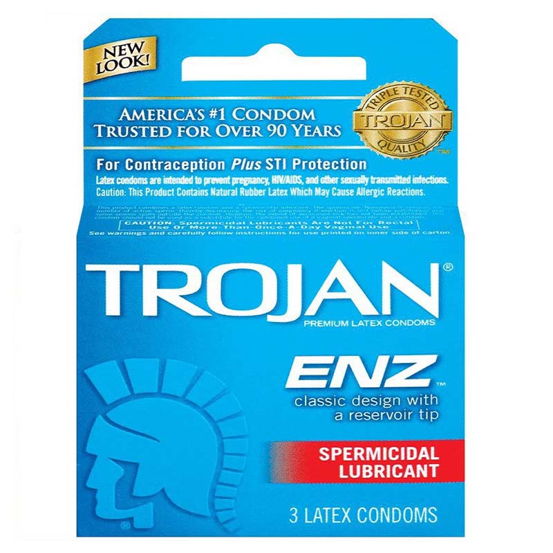 Trojan Enz Spermicidal Lubricant Condoms