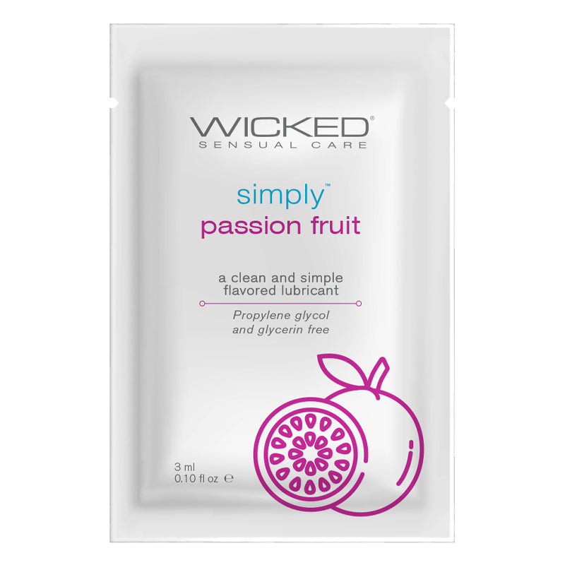 Wicked Simply Aqua Passion Fruit Flavored Water Based Lubricant
