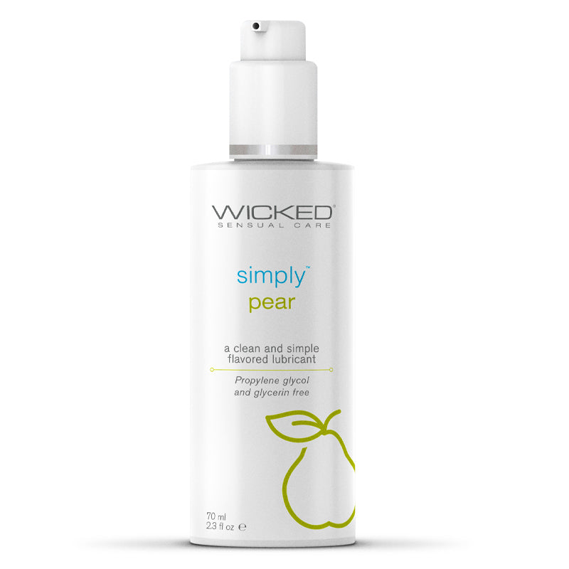 Wicked Simply Aqua Pear Flavored Water Based Lubricant