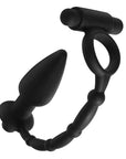 Viaticus Vibrating Cock Ring With Anal Vibe Plug