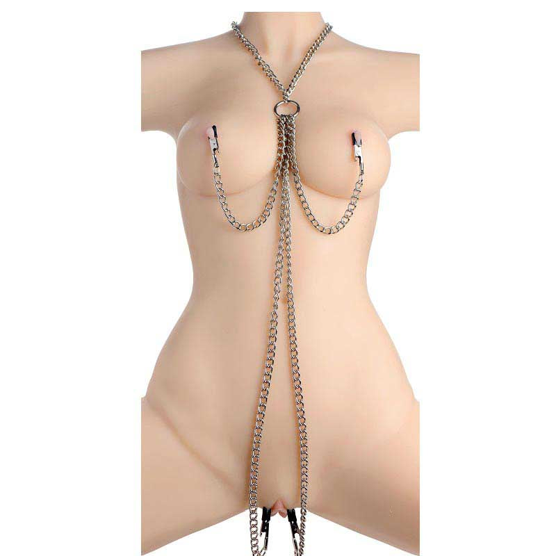 Collar Nipple And Clit Clamp Set