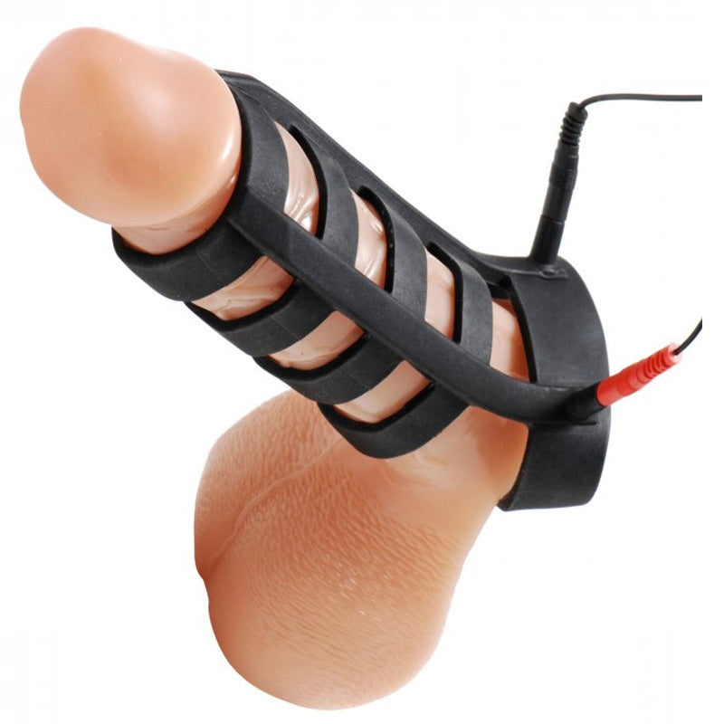 Power Cage Silicone E-Stim Cock and Ball Sheath