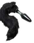 Midnight Fox Glass Butt Plug with Tail