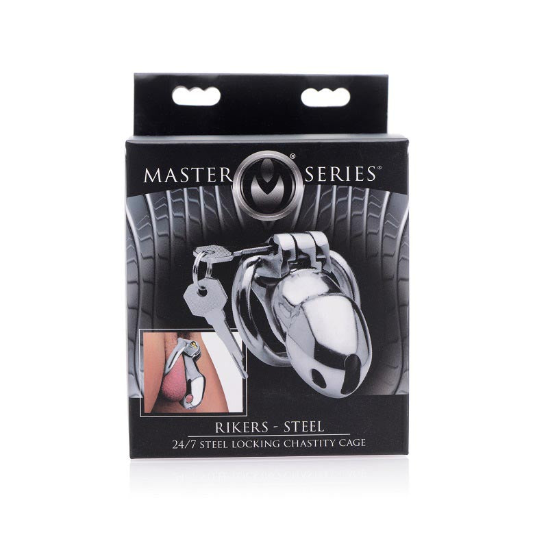 Rikers 24-7 Stainless Steel Locking Chastity Cage