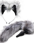 Grey Wolf Tail and Ears Set