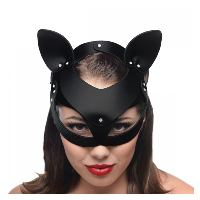 Bad Kitten Leather Cat Mask