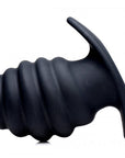 Silicone Ribbed Hollow Anal Plug - Medium