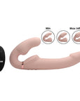 Remote Control Inflatable Vibrating Silicone Ergo Fit Strapless Strap-On
