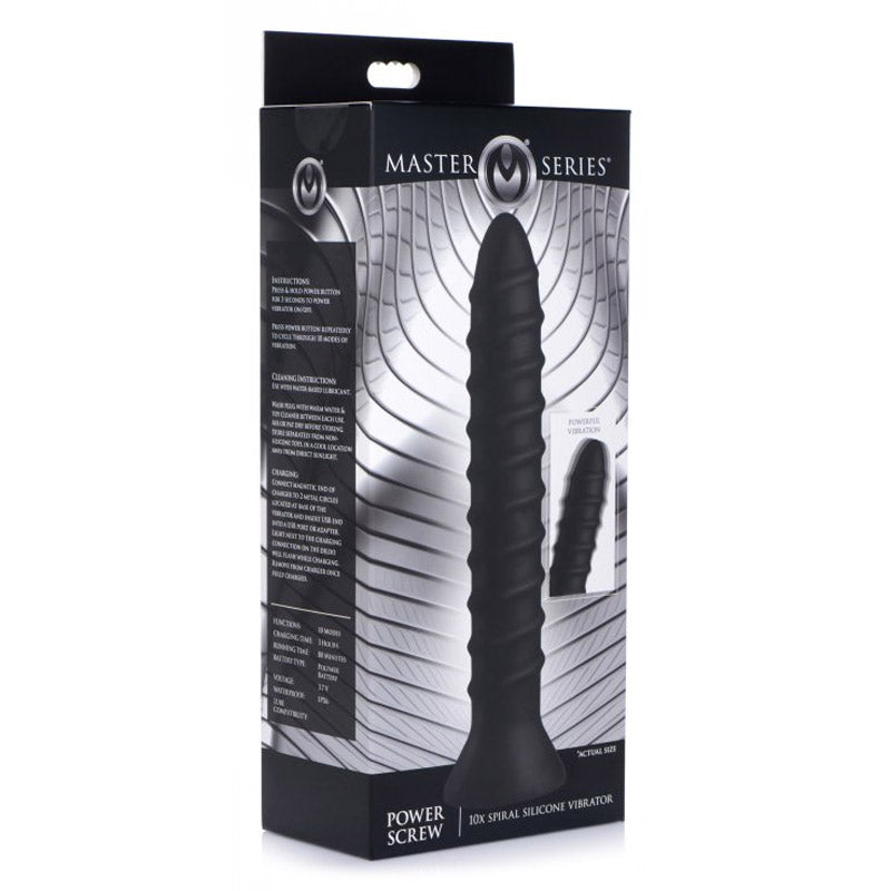 Power Screw 10X Spiral Silicone Vibrator