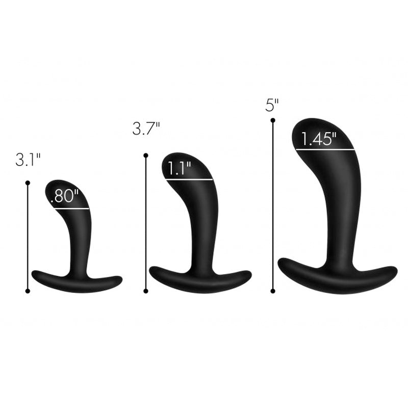 Dark Delights 3 Piece Curved Anal Trainer Set