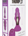 7X Slim Ribbed Thumping Silicone Anal Plug