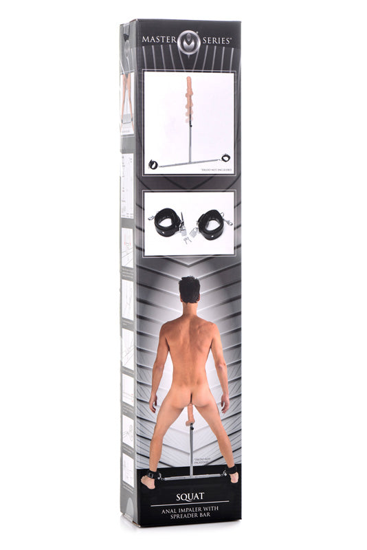 Squat Anal Impaler with Spreader Bar and Cuffs