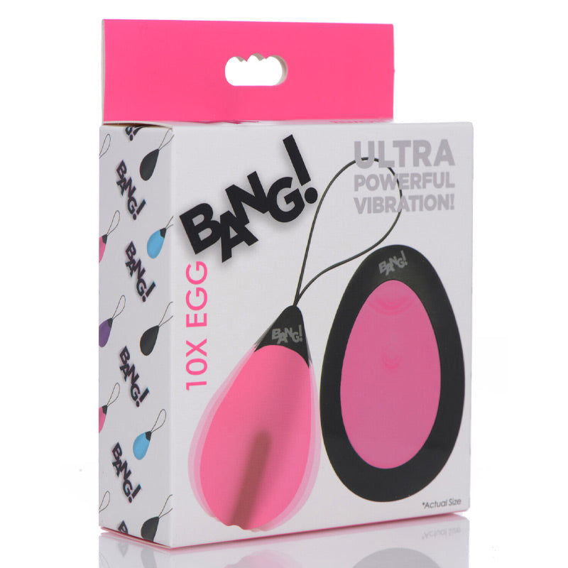 Bang 10X Vibrating Silicone Egg with Remote Control