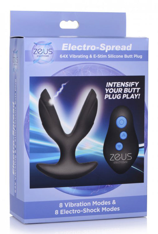 Electro-Spread 64X Vibrating &amp; E-Stim Silicone Butt Plug