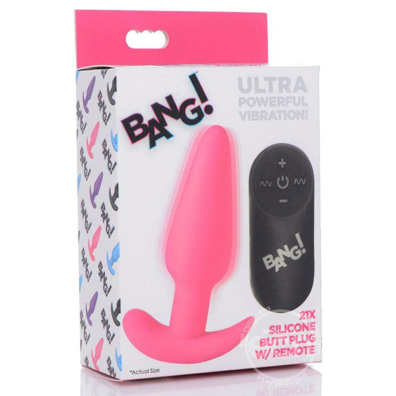 Bang 21X Vibrating Silicone Butt Plug With Remote Control
