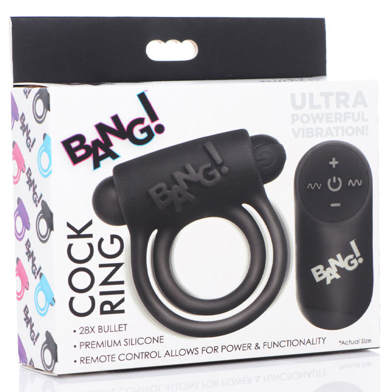 Bang Silicone Cock Ring &amp; Bullet With Remote Control