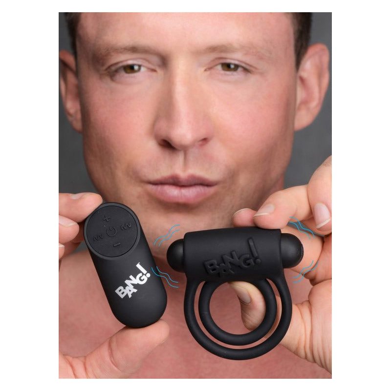 Bang Silicone Cock Ring &amp; Bullet With Remote Control