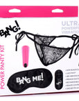 Bang Power Panty Lace Panties, Bullet, & Blindfold Kit