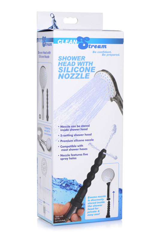 Shower Head with Silicone Enema Nozzle