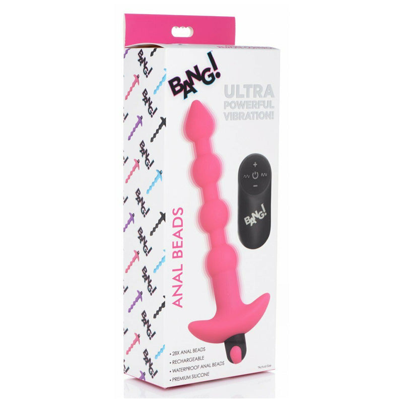 Bang Vibrating Silicone Anal Beads &amp; Remote Control