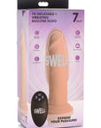 7X Inflatable and Vibrating Remote Control Silicone Dildo