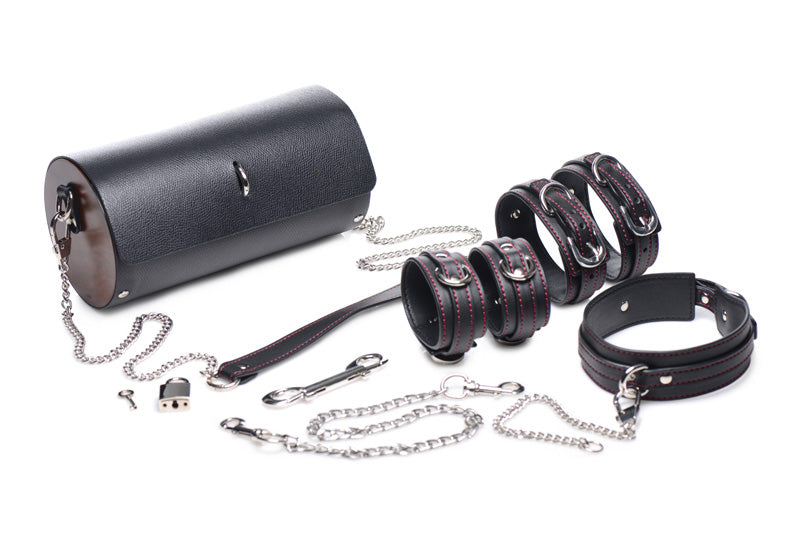 Kinky Clutch Black Bondage Set With Carrying Case