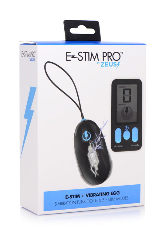 Vibrating &amp; E-Stim Silicone Egg With Remote