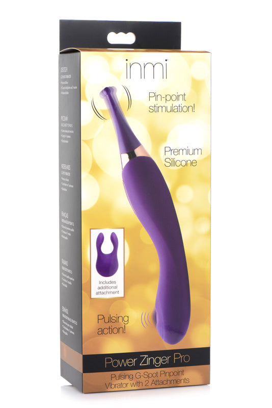 Pulsing G-spot Pinpoint Silicone Vibrator with Attachments