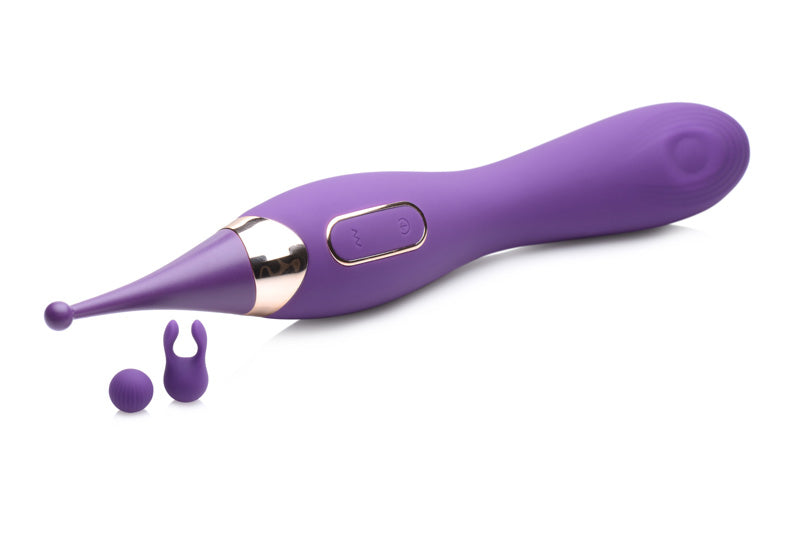 Pulsing G-spot Pinpoint Silicone Vibrator with Attachments