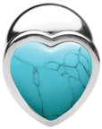 Gemstones Turquoise Heart Anal Plug