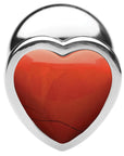 Gemstones Red Jasper Heart Anal Plug