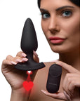 Laser Heart Large Anal Plug With Remote Control